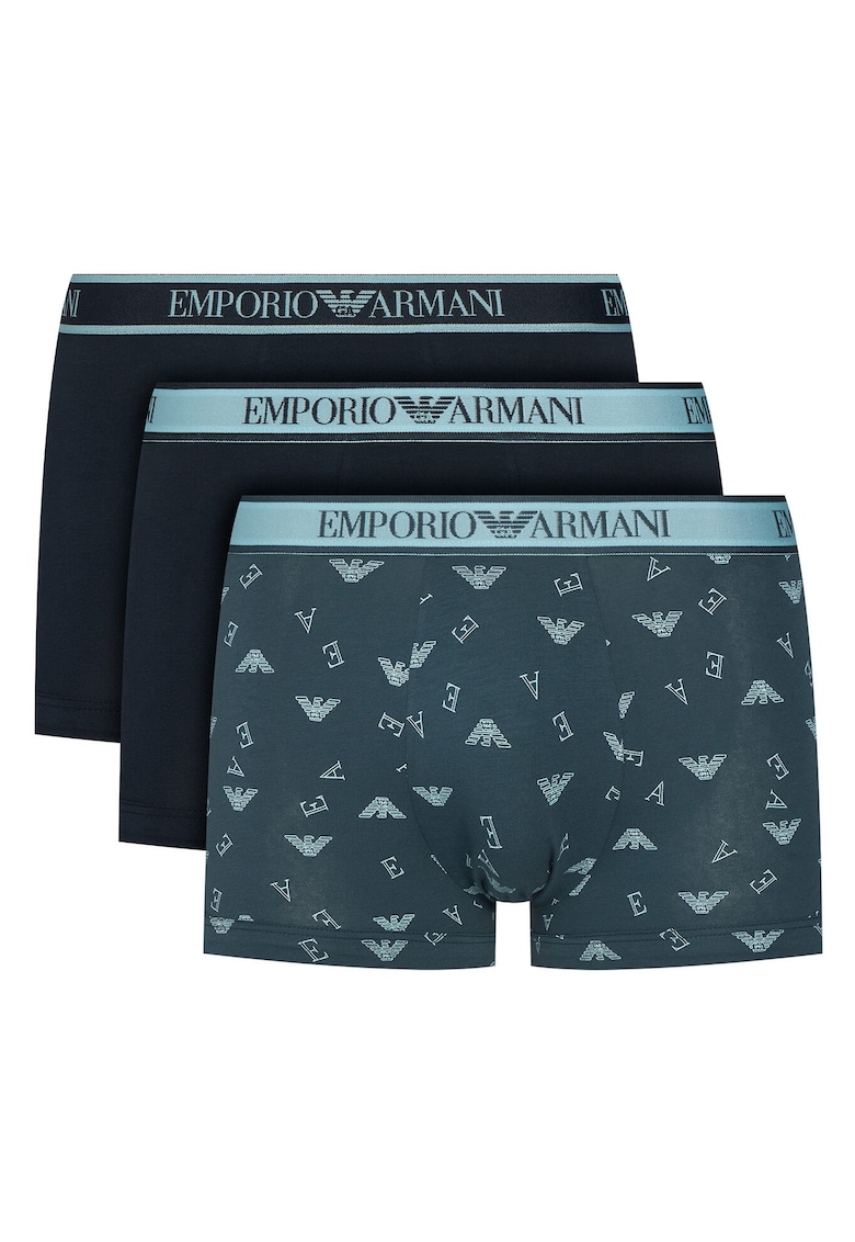 Set 3 perechi boxeri Emporio Armani - colorat - bumbac - 2XL