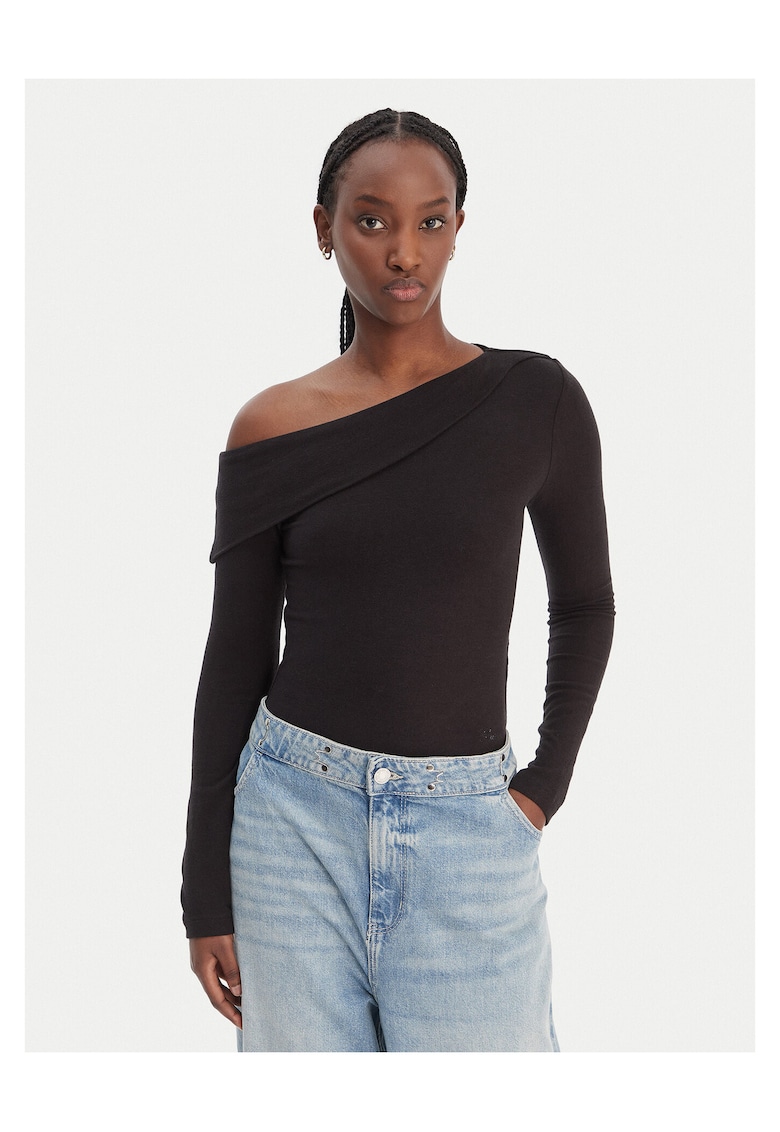 Bluza dama - neagra - 56% viscoza - 38% acrilic - 6% elastan - Negru