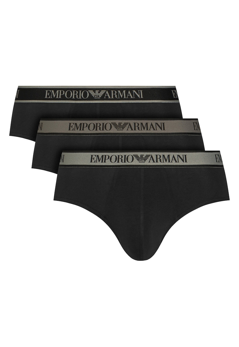 Set 3 barbati - Emporio Armani - bumbac - Negru
