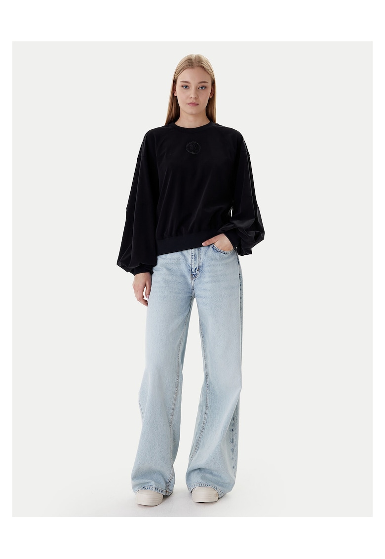 Bluza dama - neagra - 66% viscoza - 26% poliamida - 8% elastan -