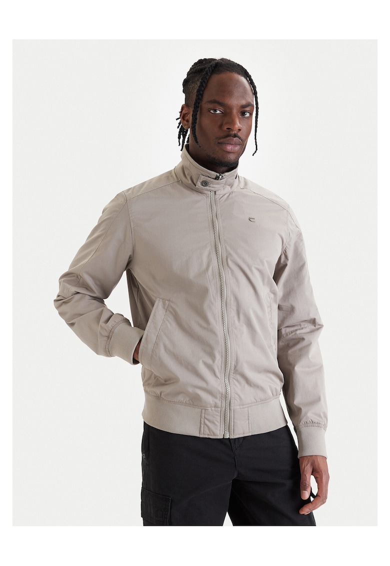 Geaca bomber Barbati - 64% bumbac - 36% poliamida reciclata - Bej