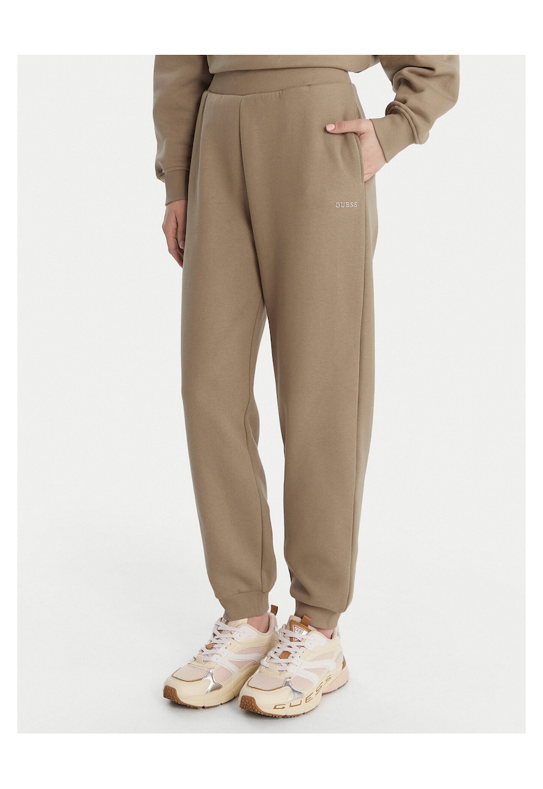 Pantaloni dama - bumbac - bumbac - bej -