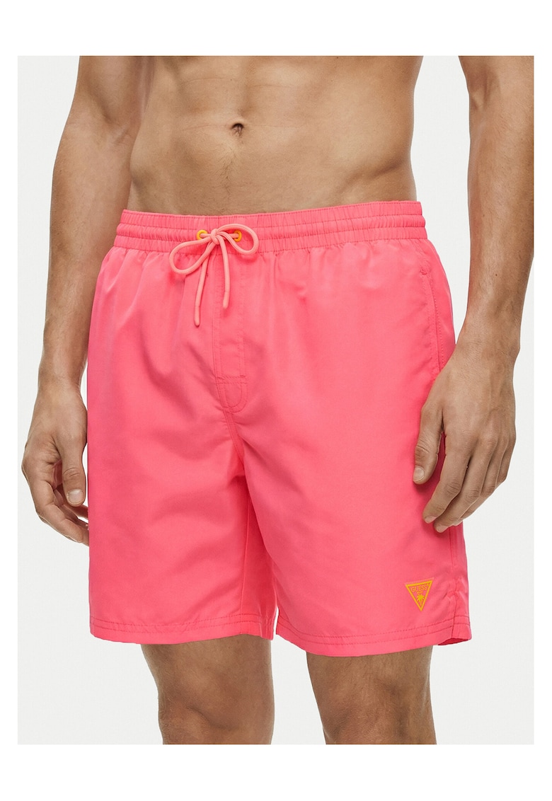 Costum de baie barbati - poliester - roz - 95% poliester 5% elastan.
