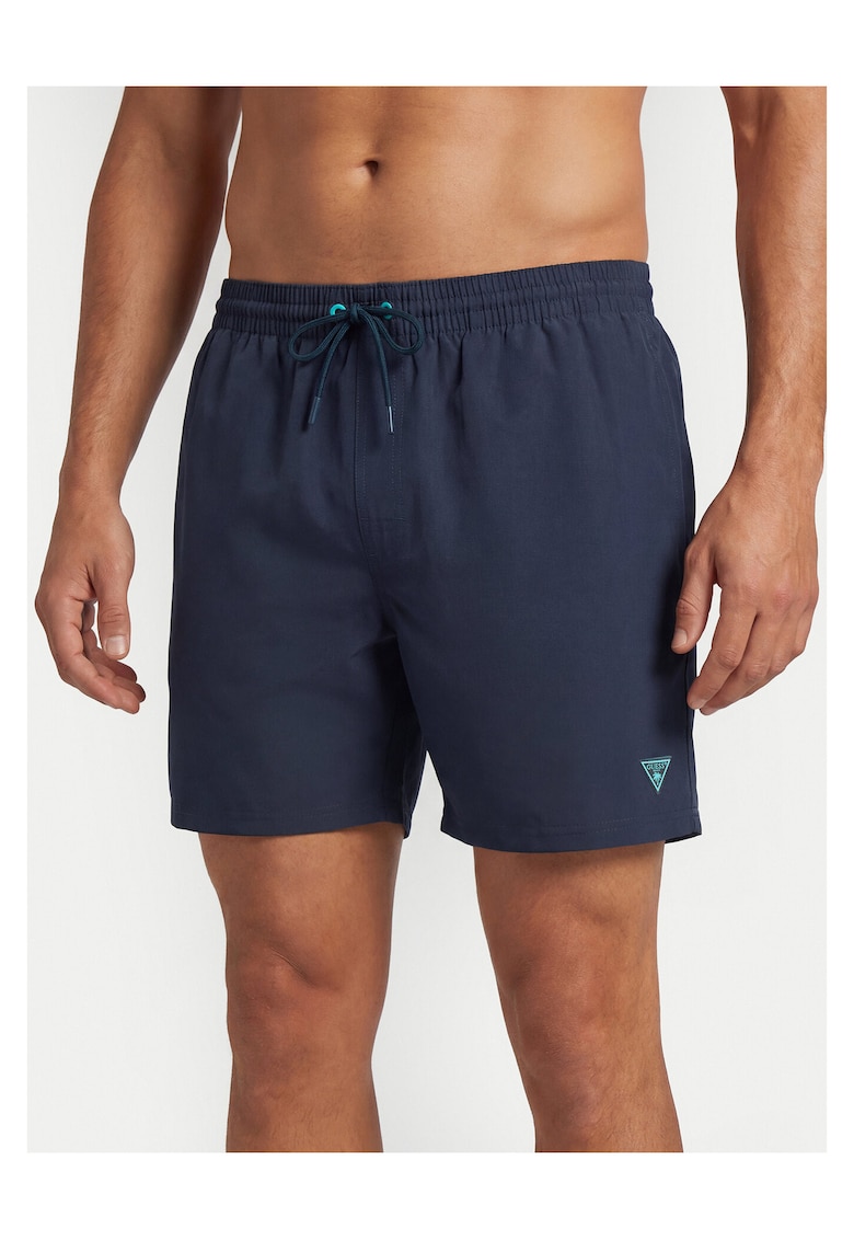 Costum de baie barbati - bleumarin - poliester - set cu captuseala elastan