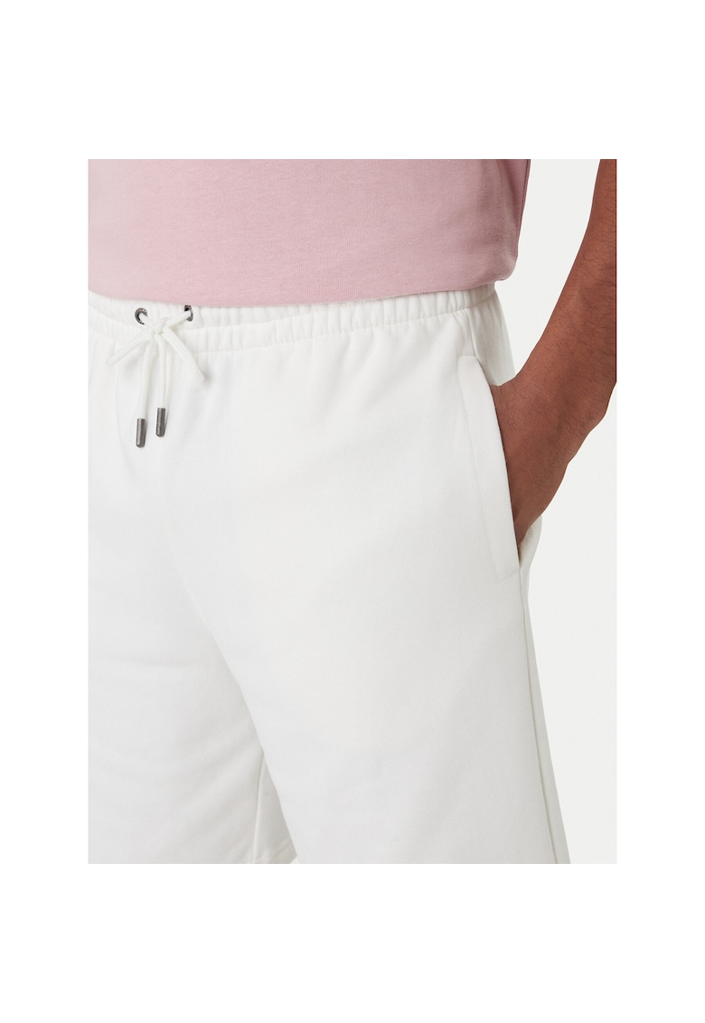 Pantaloni scurti sport Barbati - Alb - Bumbac