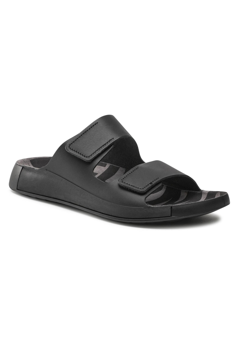 Slapi barbati - piele naturala - negru -