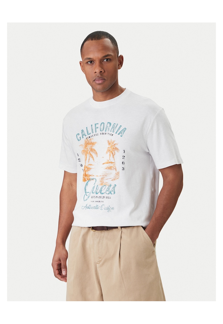 Tricou barbati - bumbac 100% - alb -