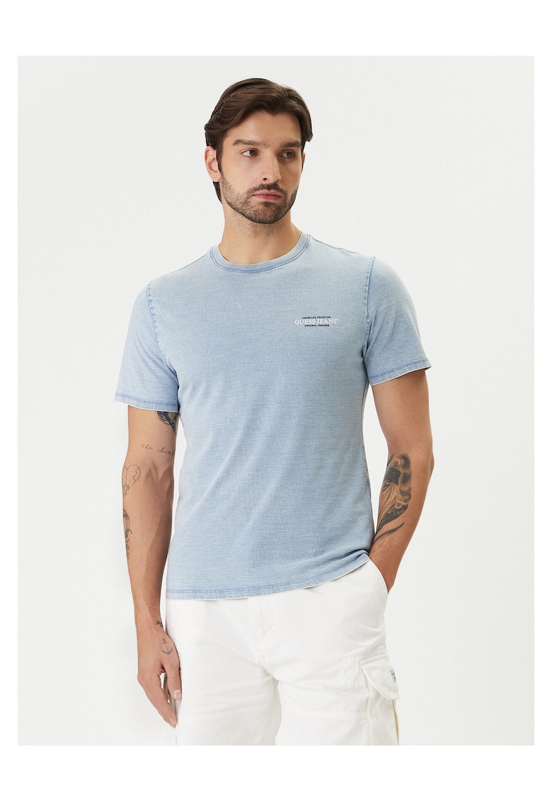 Tricou Barbati - Bumbac - Albastru -