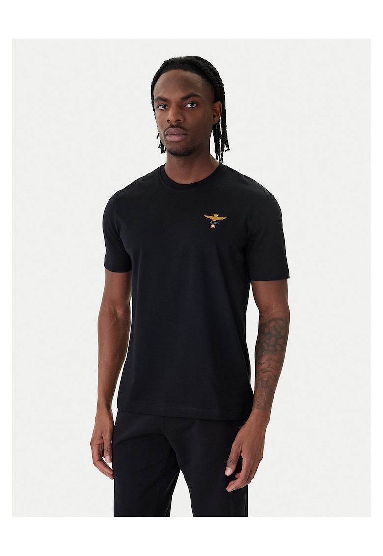 Tricou Negru Bumbac Barbati - Negru
