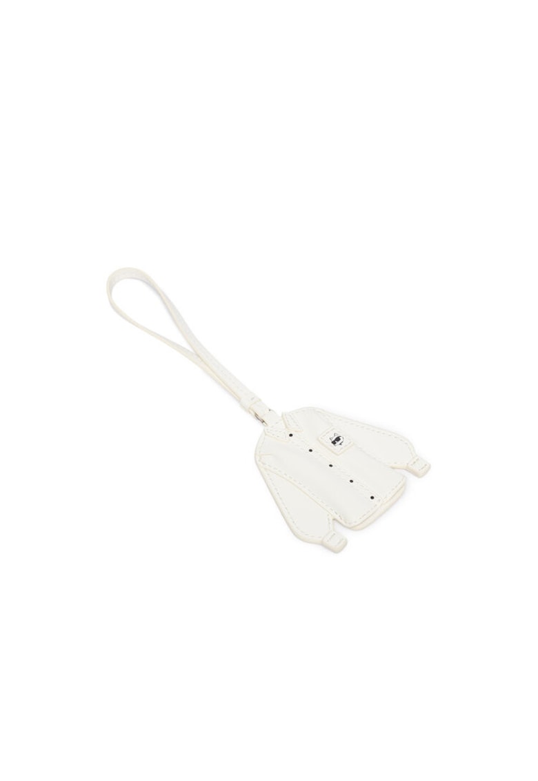 Breloc alb - piele ecologica - One Size INTL