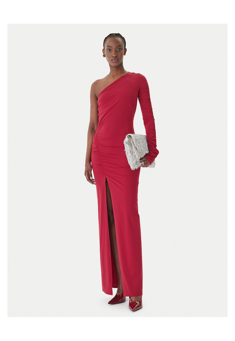 Rochie de seara - bordeaux - material sintetic -