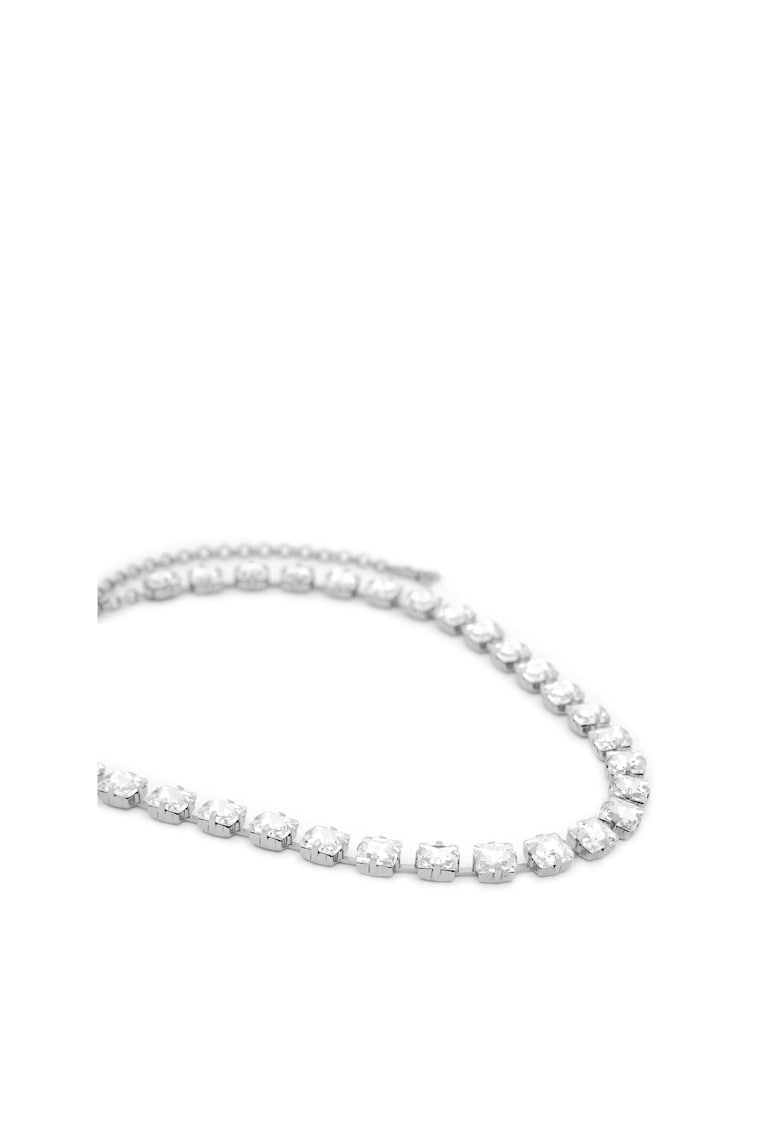 Colier dama - plastic - argintiu - One Size INTL