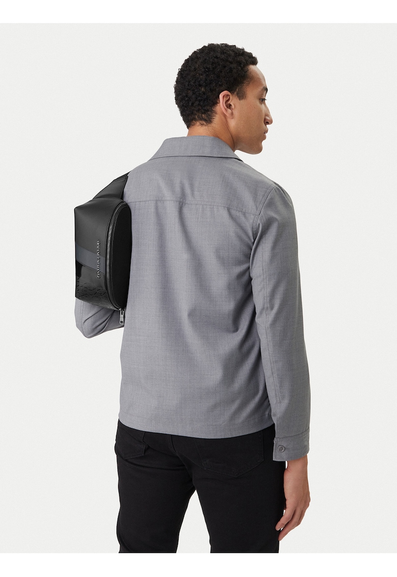 Geanta barbati - Nerka - piele ecologica - neagra - One Size INTL