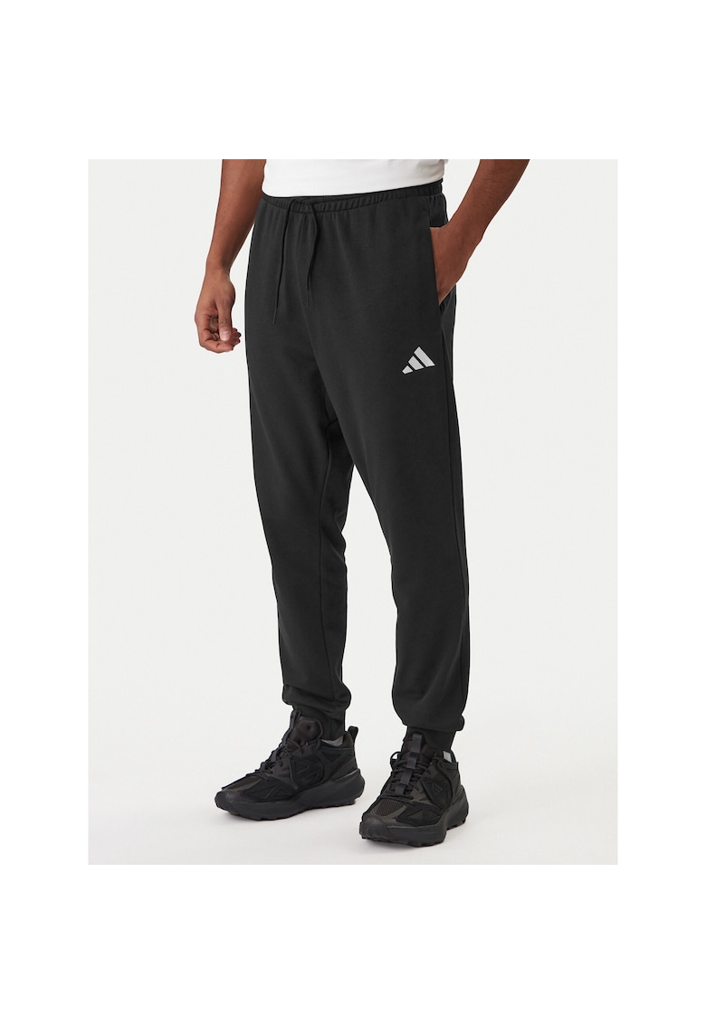 Pantaloni sport barbati - negru - 70% bumbac - 30% poliester reciclat -