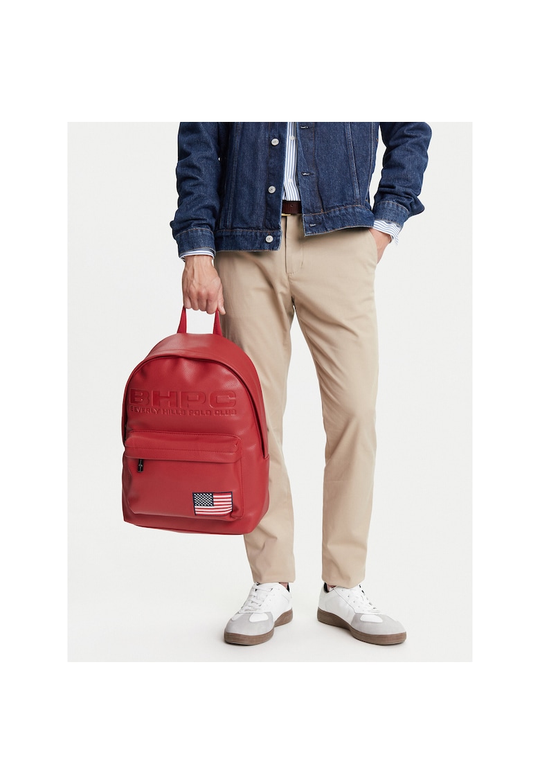 Rucsac barbati - tkanina - rosu - One Size INTL