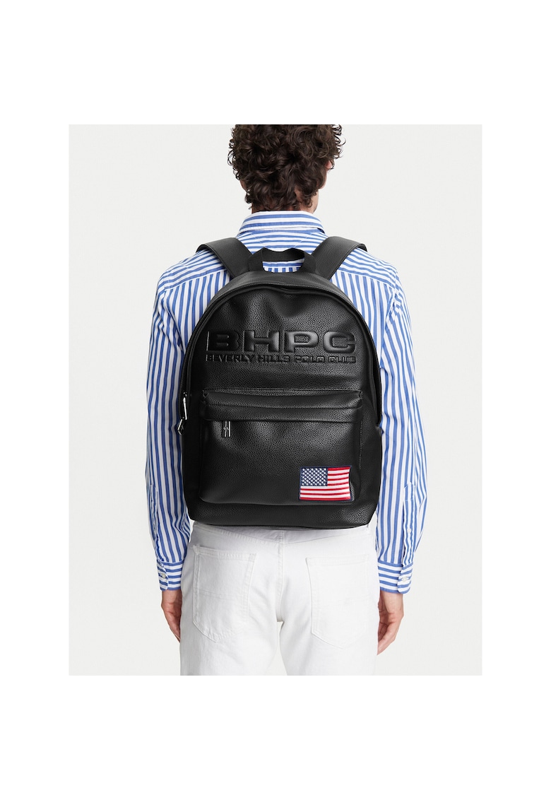 Rucsac barbati - tkanina - negru - One Size INTL