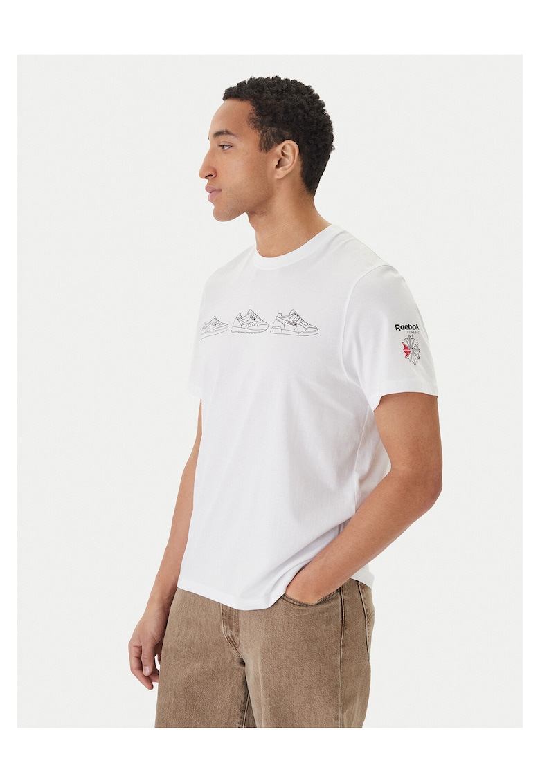Tricou Barbati - Alb - Casual - bumbac