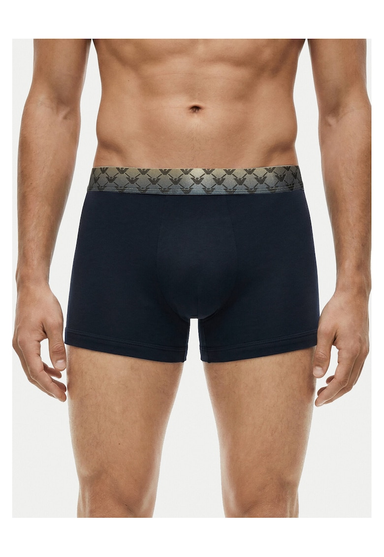 Boxeri pentru barbati - Emporio Armani - bumbac - bleumarin - 95% bumbac - 5% elastan - Bleumarin