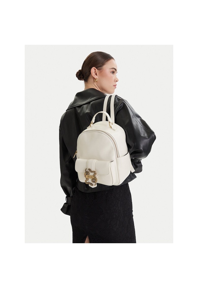 Rucsac fashion dama - piele ecologica - alb - One Size INTL
