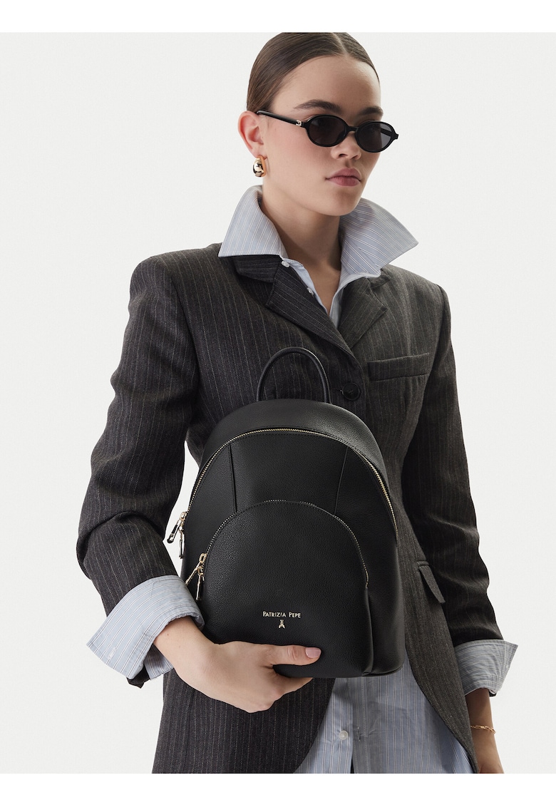 Rucsac dama - piele naturala - negru - One Size INTL