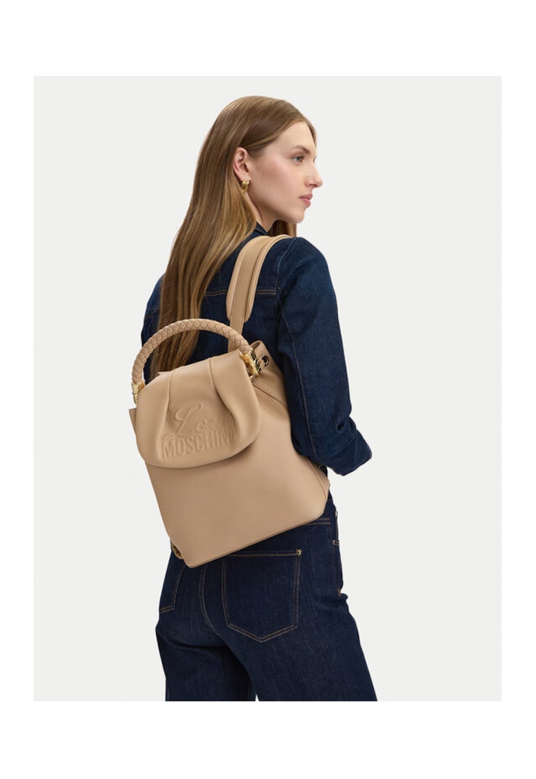 Rucsac fashion dama - piele ecologic - bej - One Size INTL