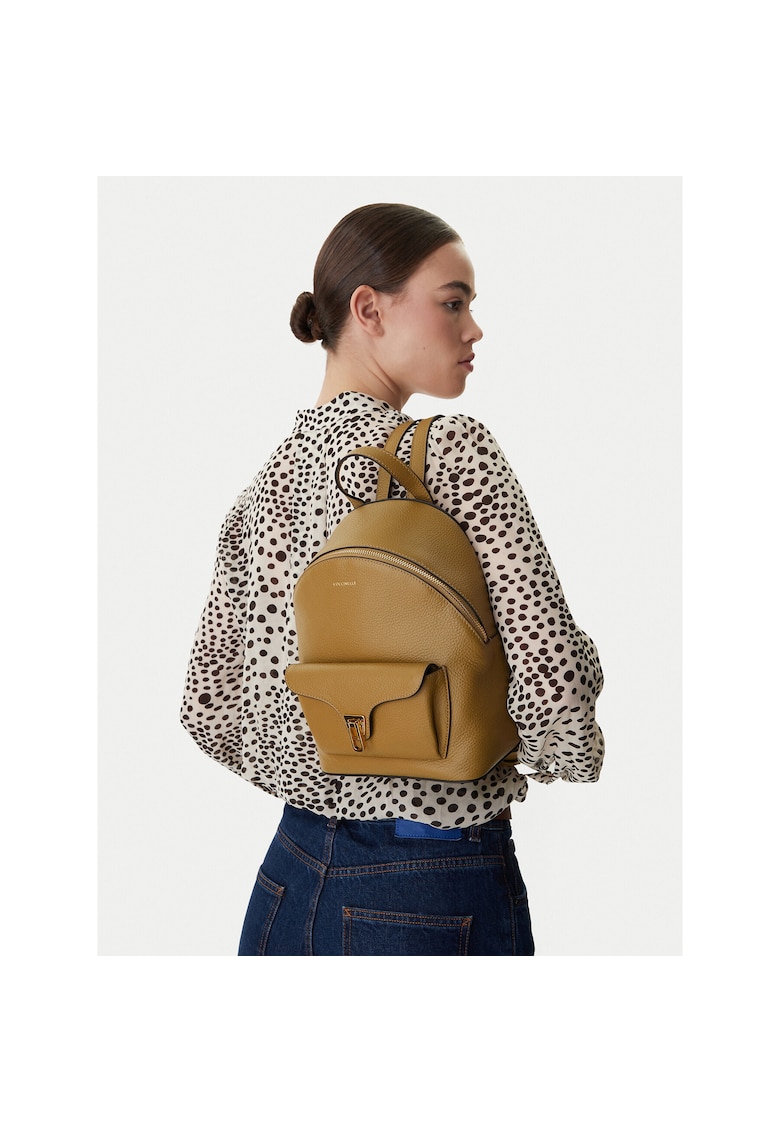 Rucsac piele naturala - verde - One Size INTL