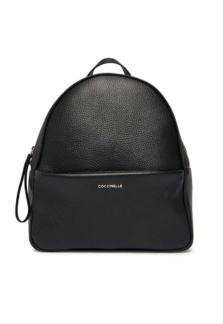 Rucsac barbati - piele naturala - negru - One Size INTL
