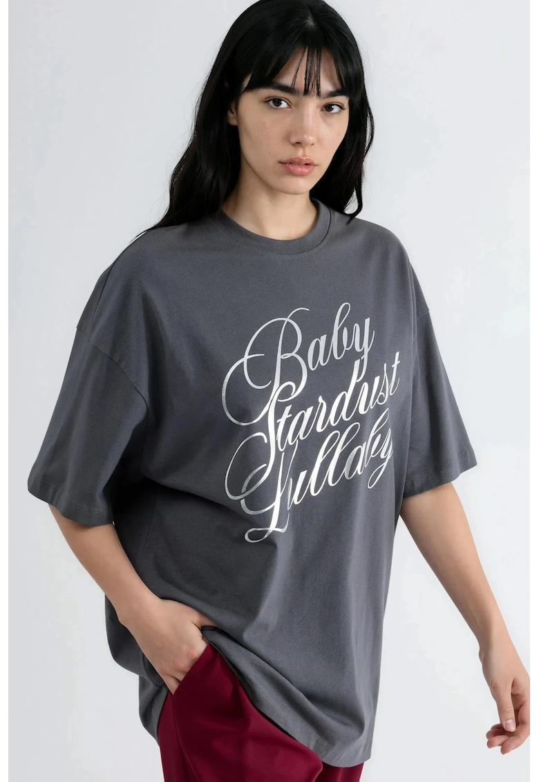 Tricou dama - Gri deschis - Jerseu