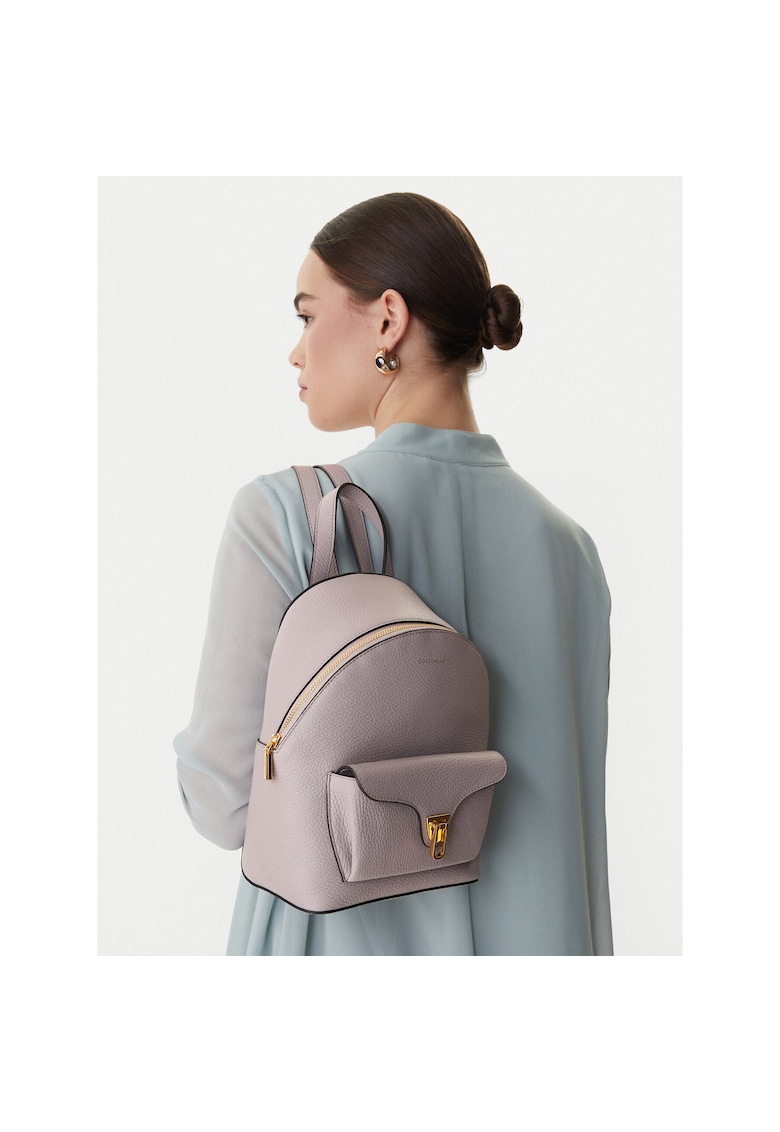 Rucsac dama - piele naturala - gri - One Size INTL