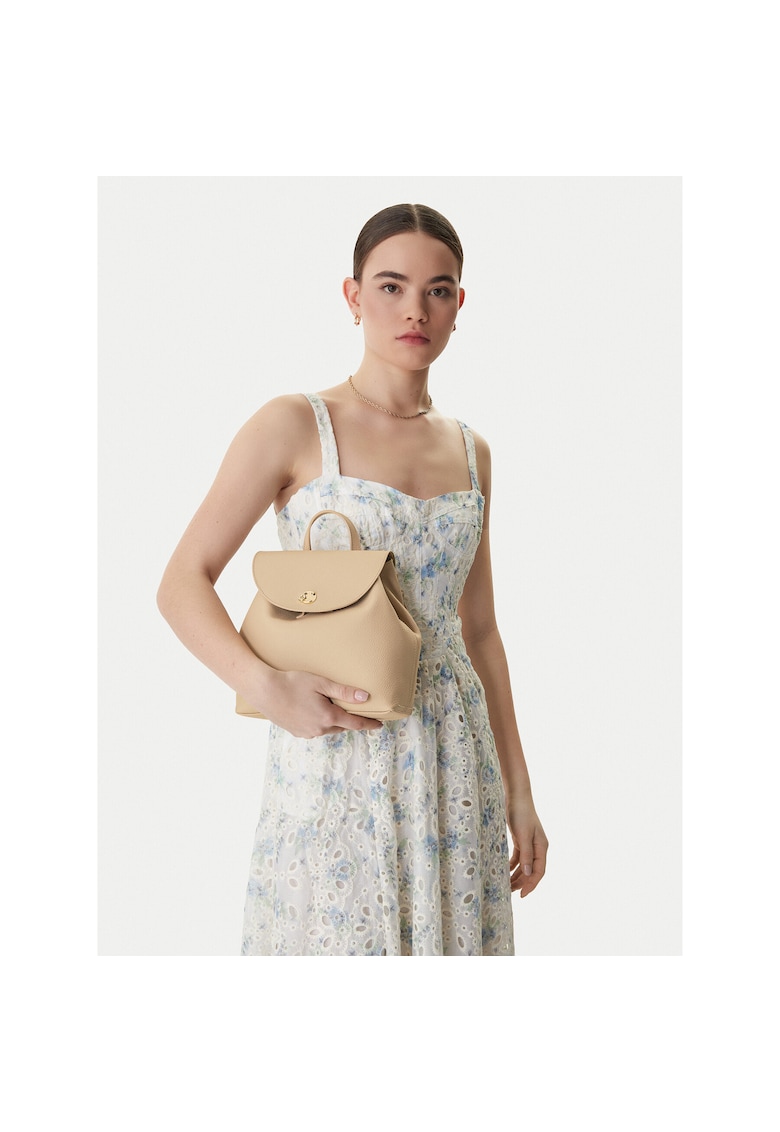 Rucsac dama - piele naturala - bej - One Size INTL