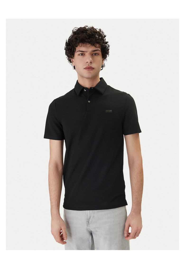 Tricou barbati - slim fit - negru 77% poliamida - 23% elastan