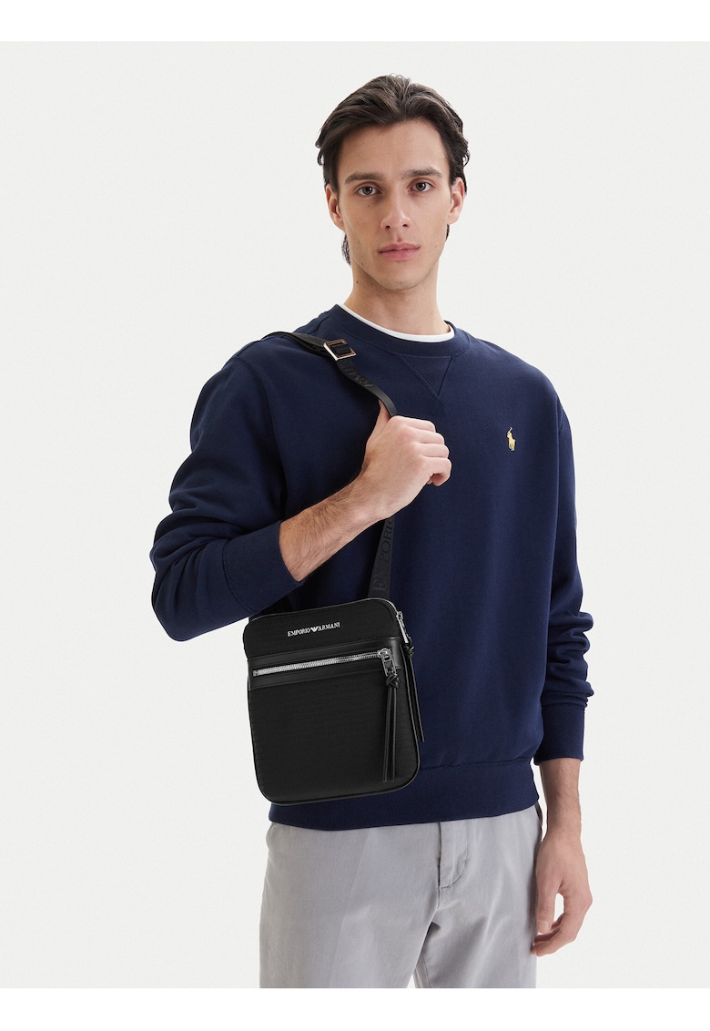 Geanta barbati - material sintetic - negru - One Size INTL