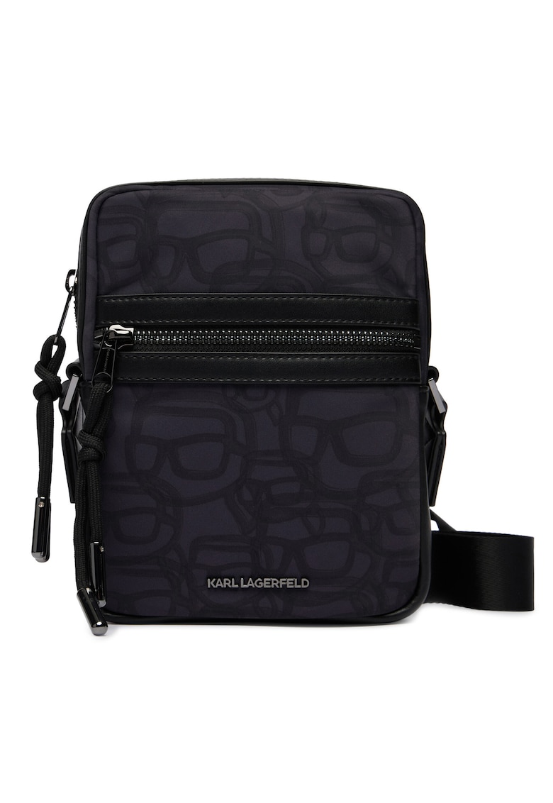 Saszetka barbati - piele ecologica - negru - One Size INTL