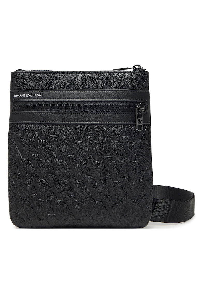 Geanta barbati - piele ecologica - negru - One Size INTL