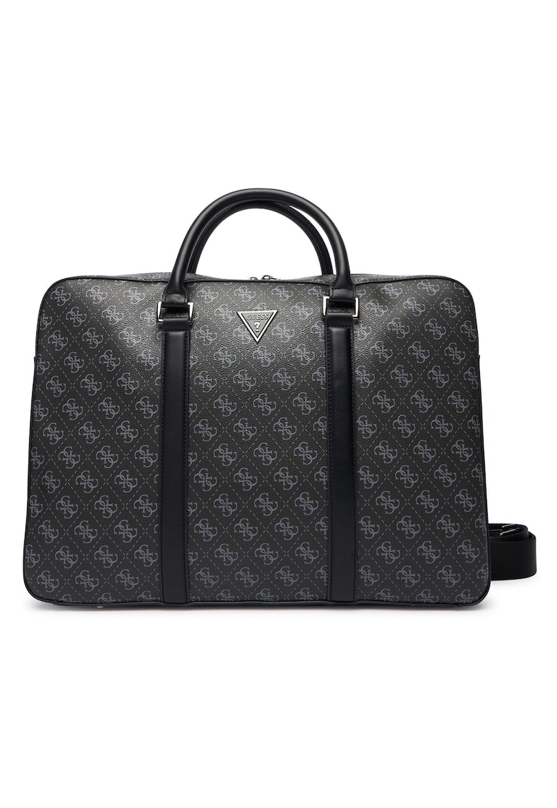 Geanta laptop barbati - piele ecologica - negru - One Size INTL