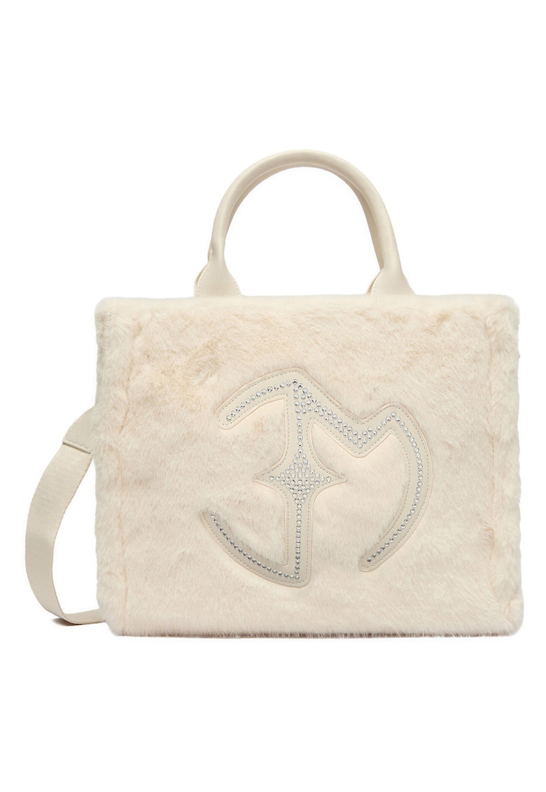 Geanta tote - tkanina - bej - One Size INTL