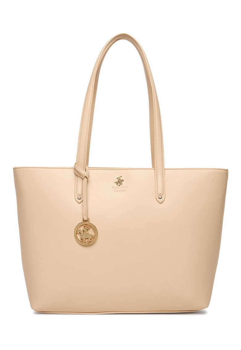 Geanta shopper - tkanina - bej - One Size INTL