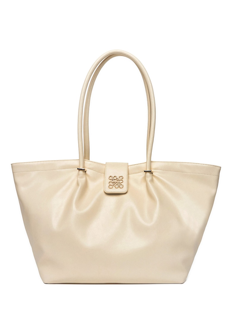 Geanta shopper bej - One Size INTL - material sintetic - design elegant