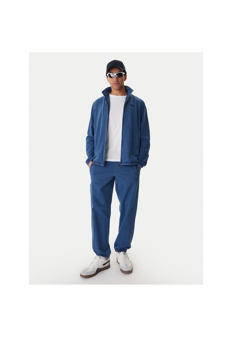 Pantaloni sport barbati - bumbac - albastru - 95% bumbac - 5% elastan