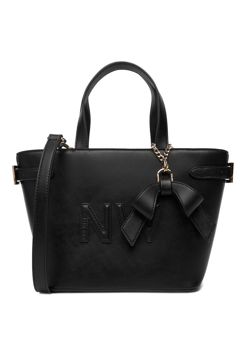 Geanta tote neagra - One Size INTL - cu detaliu fundita