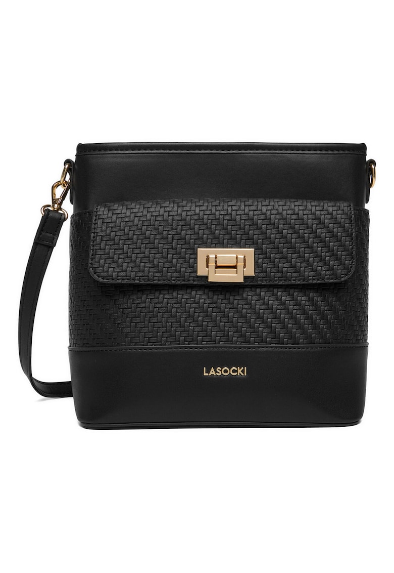 Geanta crossbody - material sintetic - neagra - One Size INTL
