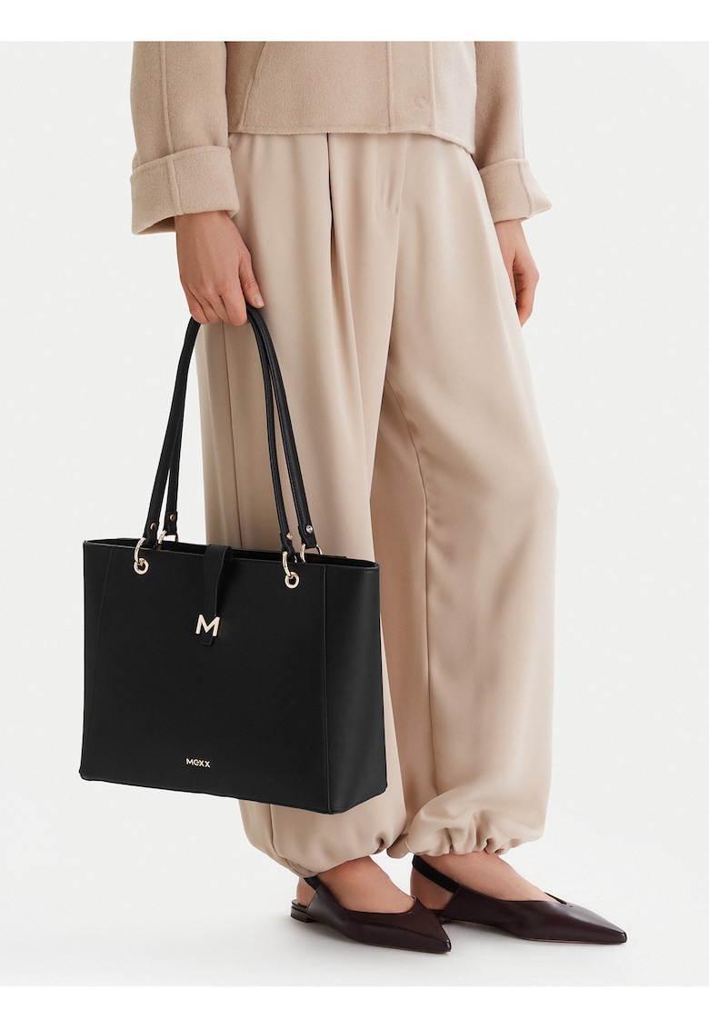 Geanta dama - neagra - One Size INTL - material sintetic - design shopper