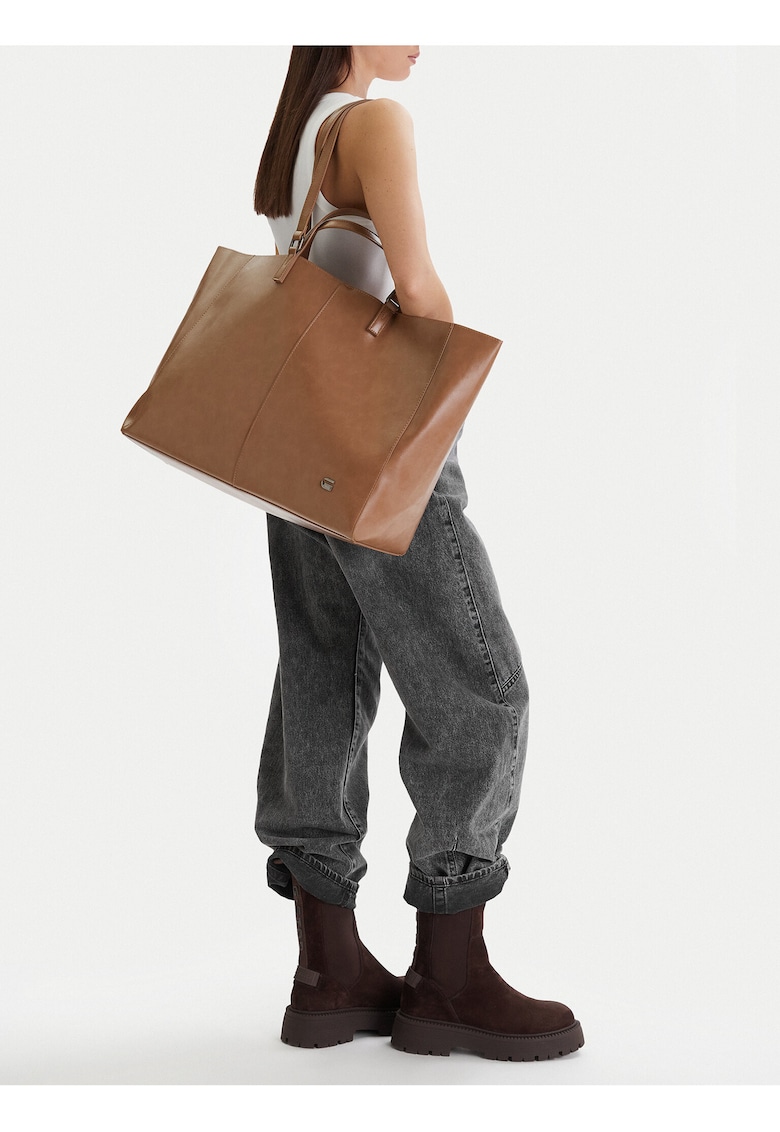 Geanta dama - tkanina - bej - One Size INTL