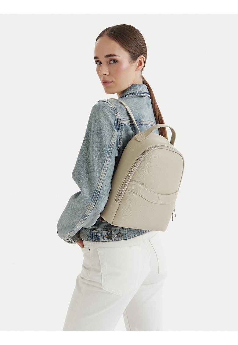 Rucsac fashion dama - piele ecologica - bej - One Size INTL