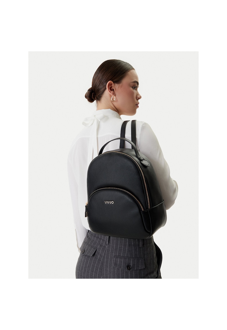 Rucsac fashion dama - piele ecologica - negru - One Size INTL