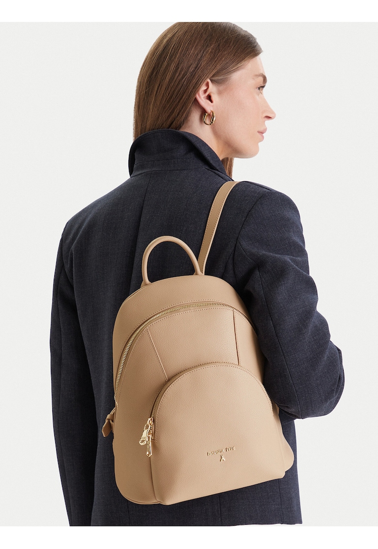 Rucsac dama - piele naturala - bej - One Size INTL