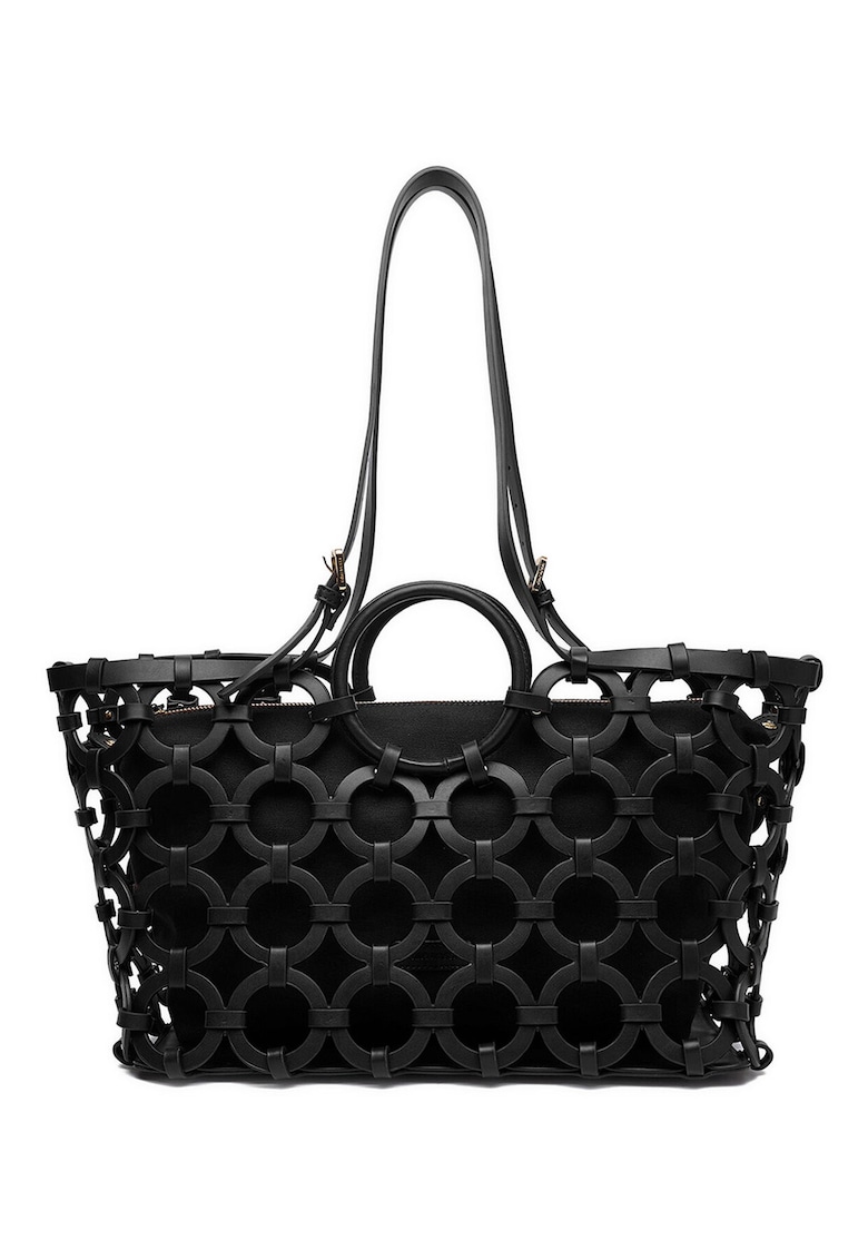 Geanta dama - neagra - One Size INTL - material sintetic - compartiment detasabil