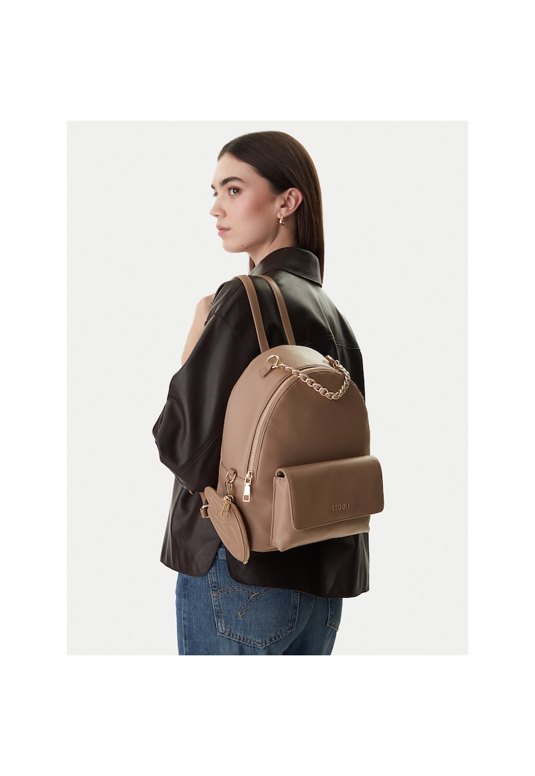 Rucsac dama - piele ecologica - maro - One Size INTL