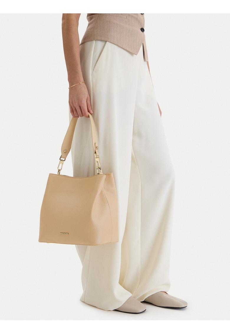 Geanta dama - tkanina - bej - One Size INTL