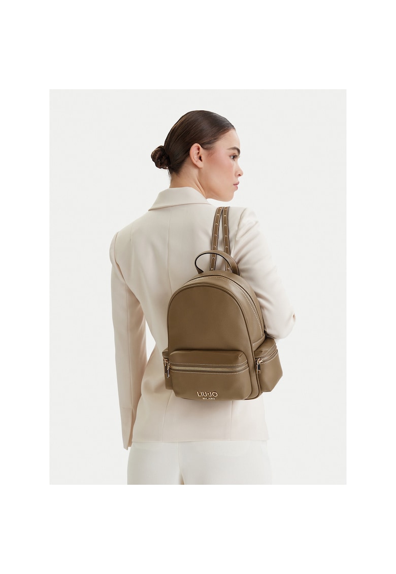 Rucsac fashion dama - piele ecologica - bej - One Size INTL